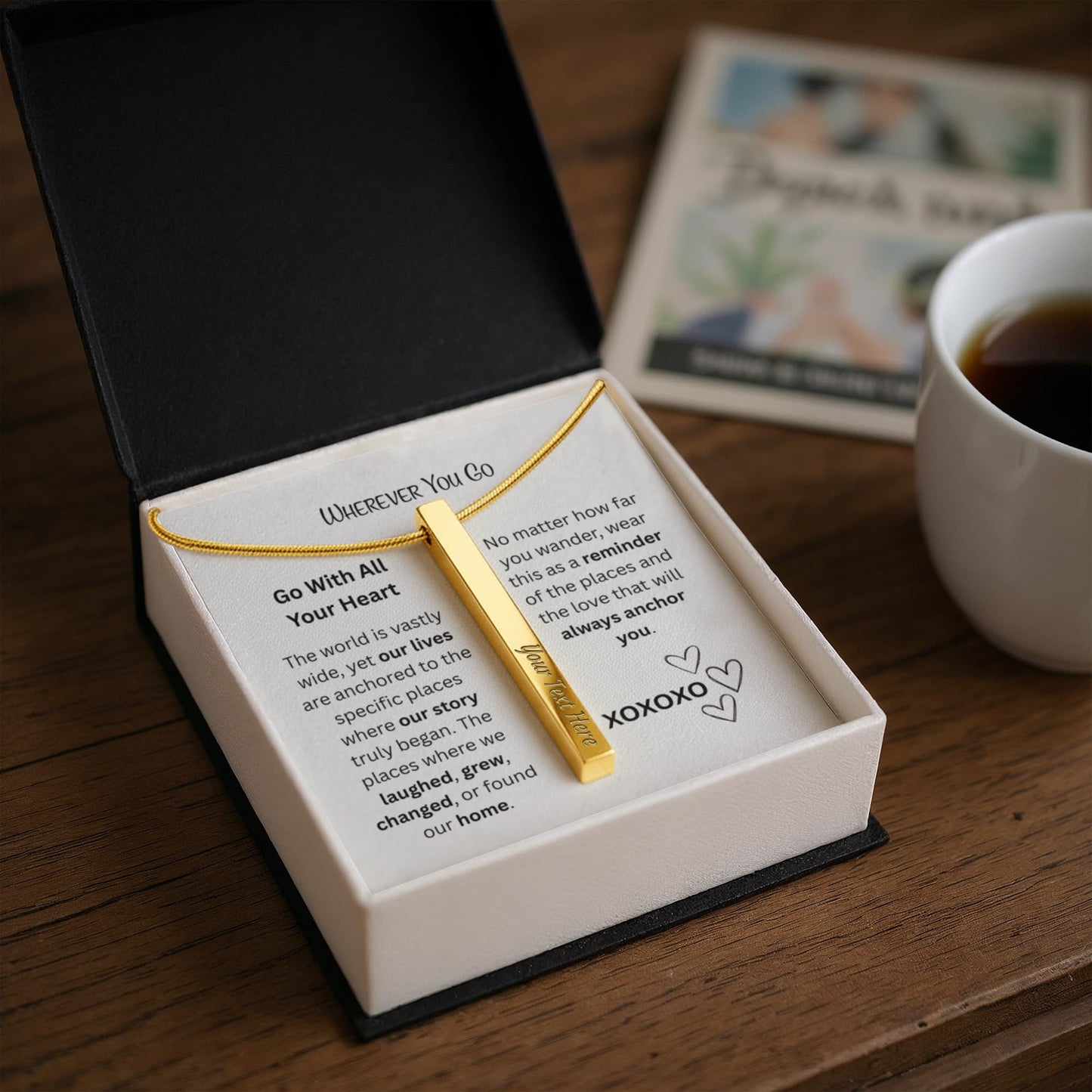 The "Love Coordinates" 4-Sided Custom GPS Necklace