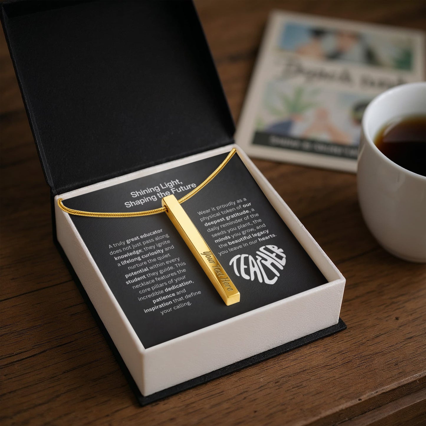 The "Teacher Appreciation" Personalized Vertical Stick Necklace