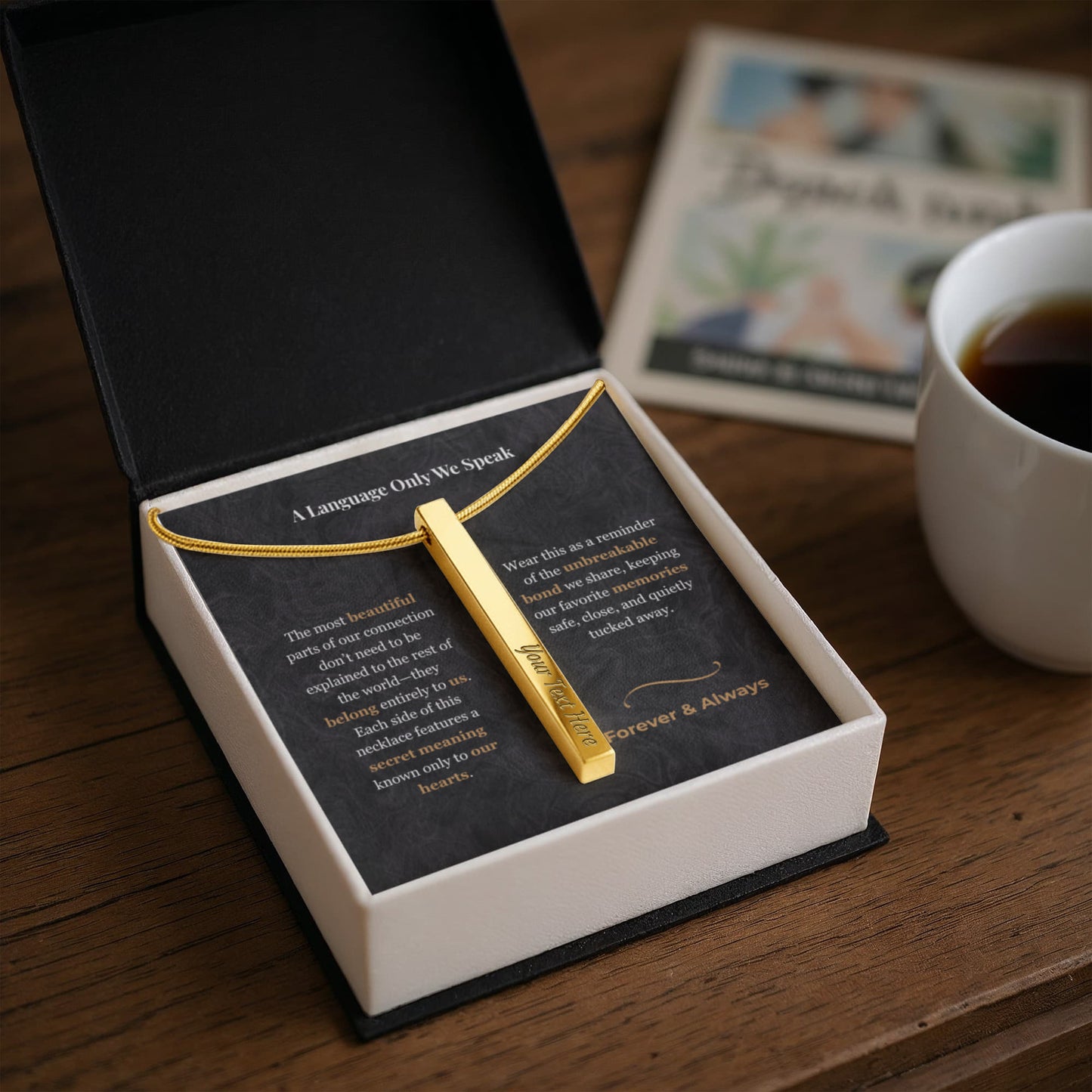 The "Hidden Meaning" Custom Acronym Vertical Bar Necklace