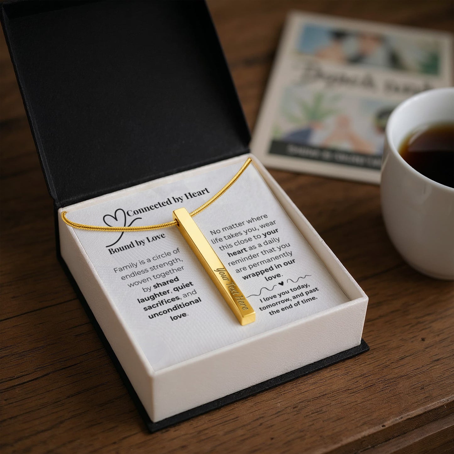 The "Family Bond" Personalized 4-Sided Necklace for Wife