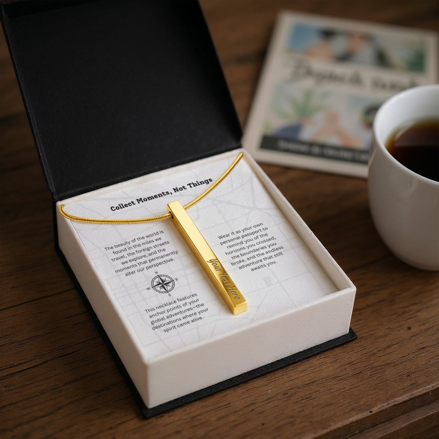 The "Travel Adventure" Custom 4-Sided Wanderlust Necklace