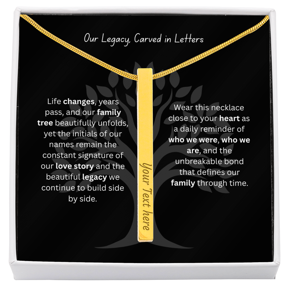 The "Family Initials Legacy" Personalized 4-Sided Necklace
