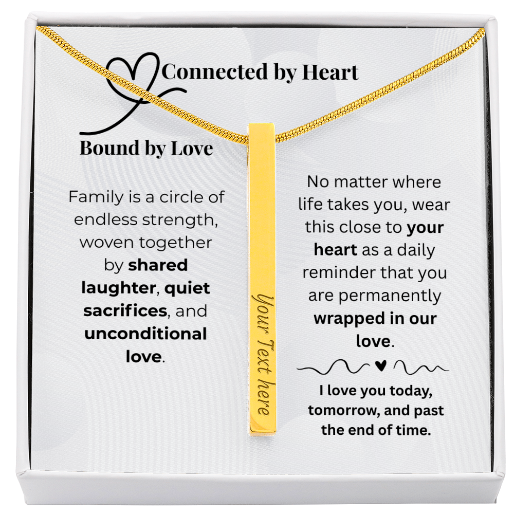 The "Family Bond" Personalized 4-Sided Necklace for Wife