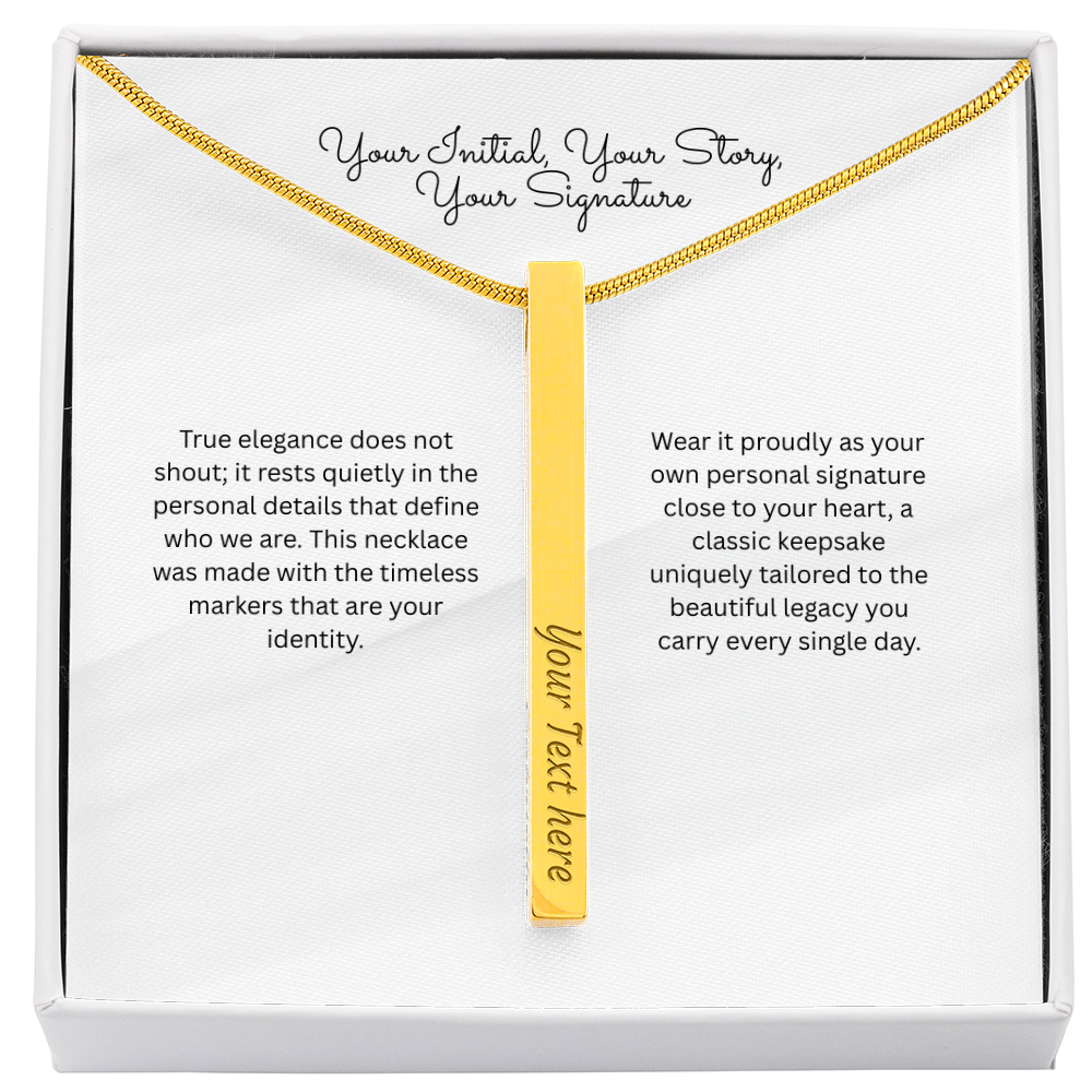 The "Classic Monogram" Personalized Vertical Initial Necklace