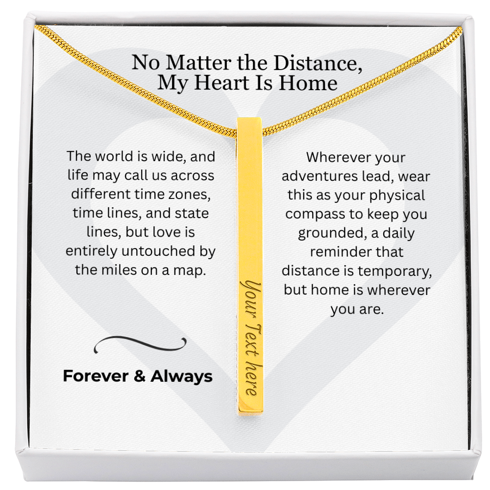 The "Long-Distance Home" Custom 4-Sided Relocation Necklace