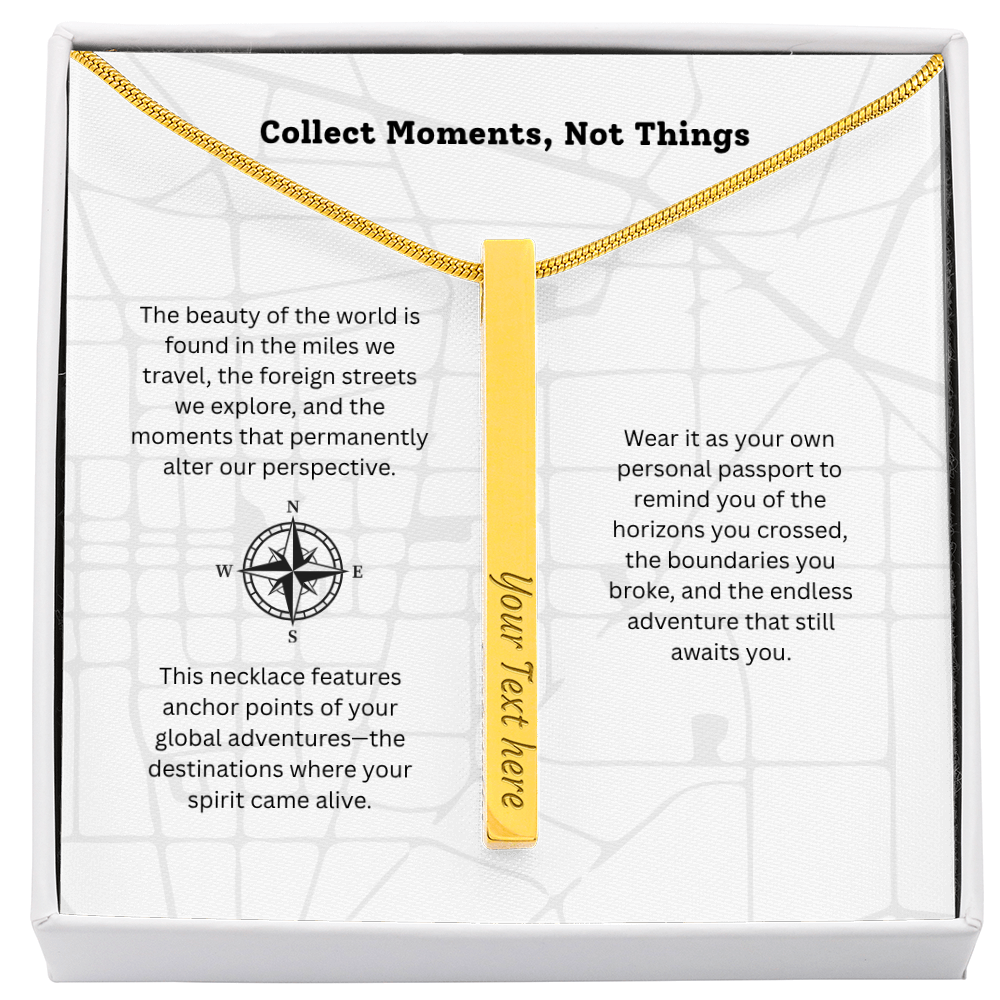 The "Travel Adventure" Custom 4-Sided Wanderlust Necklace