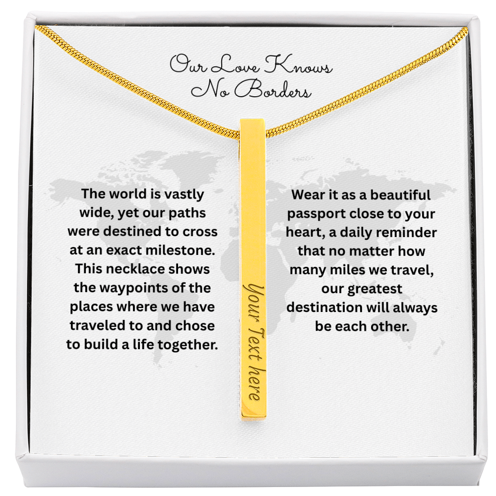 The "Global Love Story" Custom 4-Sided International Necklace