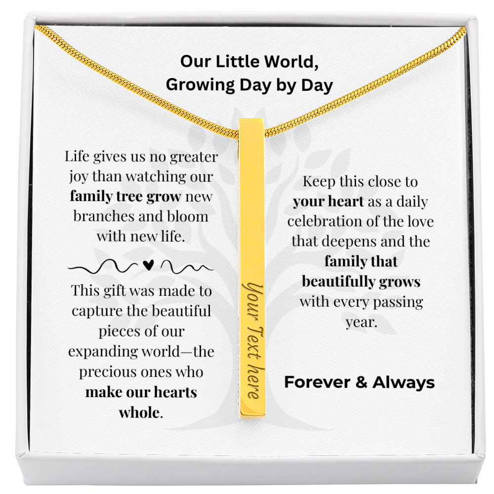 The "Growing Family" 4-Sided Name Necklace for Mom