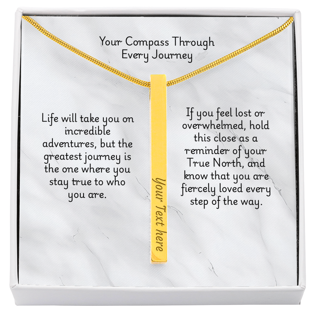 The "True North Compass" 4-Sided Necklace for Daughter