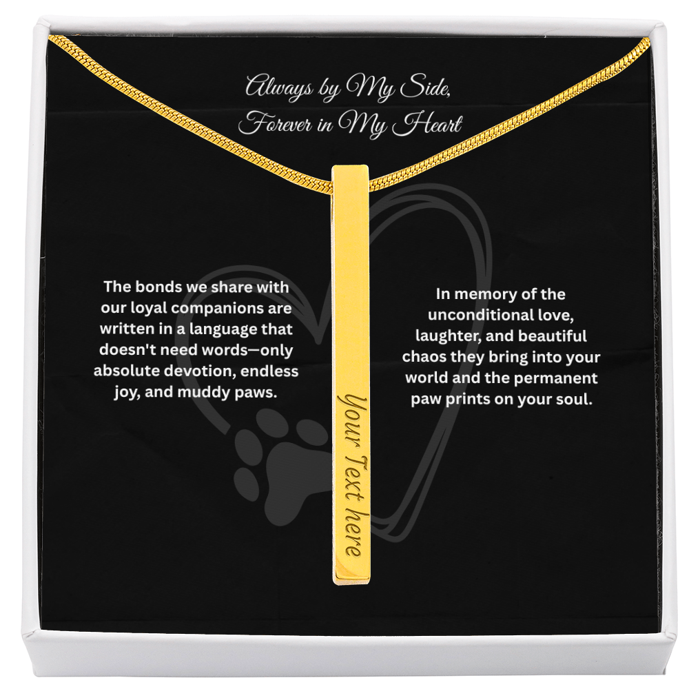 The "Pet Parent Legacy" Personalized 4-Sided Name Necklace