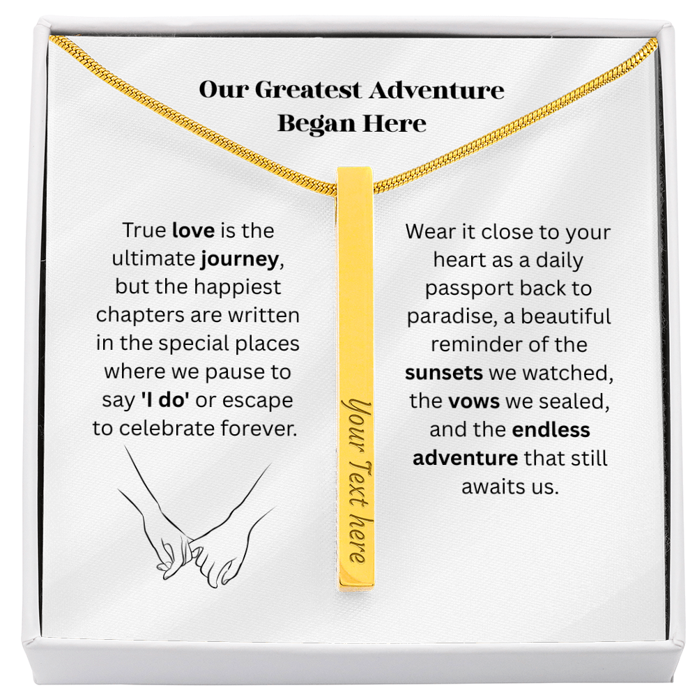 The "Destination Wedding" Custom 4-Sided Honeymoon Keepsake