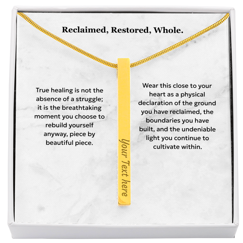 The "Self-Reclamation" Personalized Vertical Healing Necklace