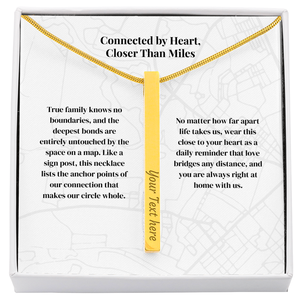The "Long-Distance Family" Custom 4-Sided Name Necklace