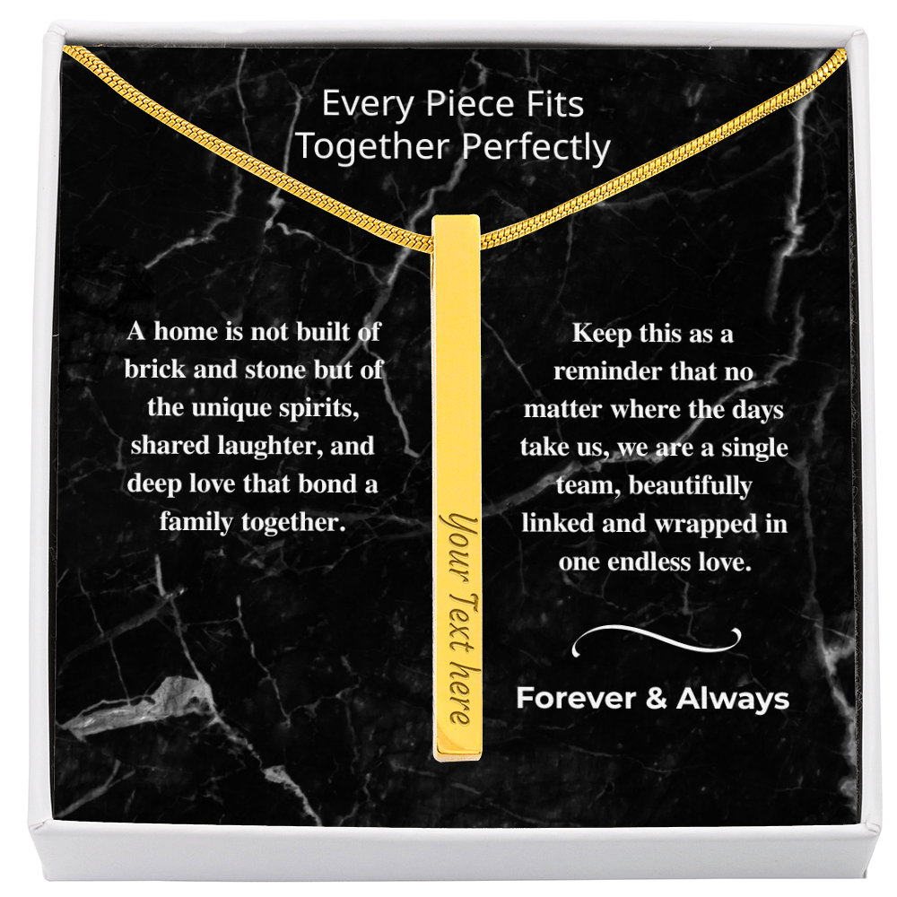 The "Whole Family Grid" Personalized 4-Sided Name Necklace