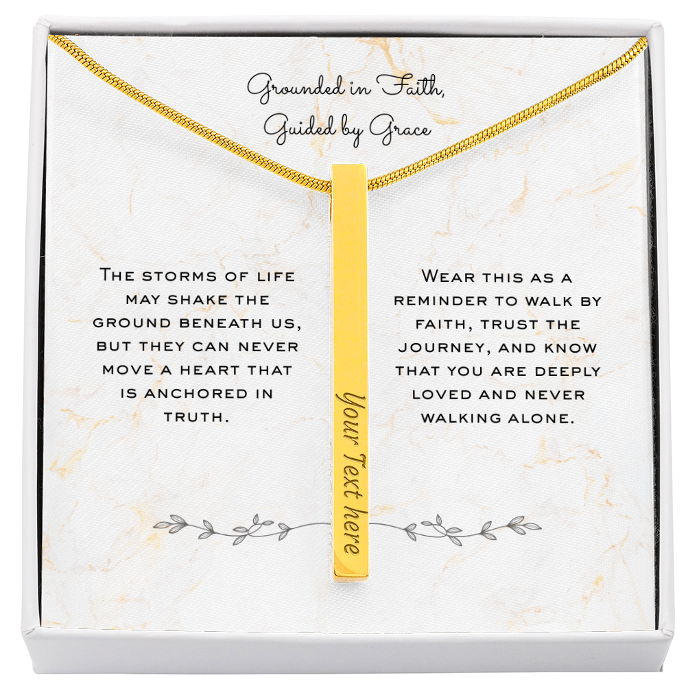 The "Faith & Grace" Personalized Vertical Scriptural Necklace