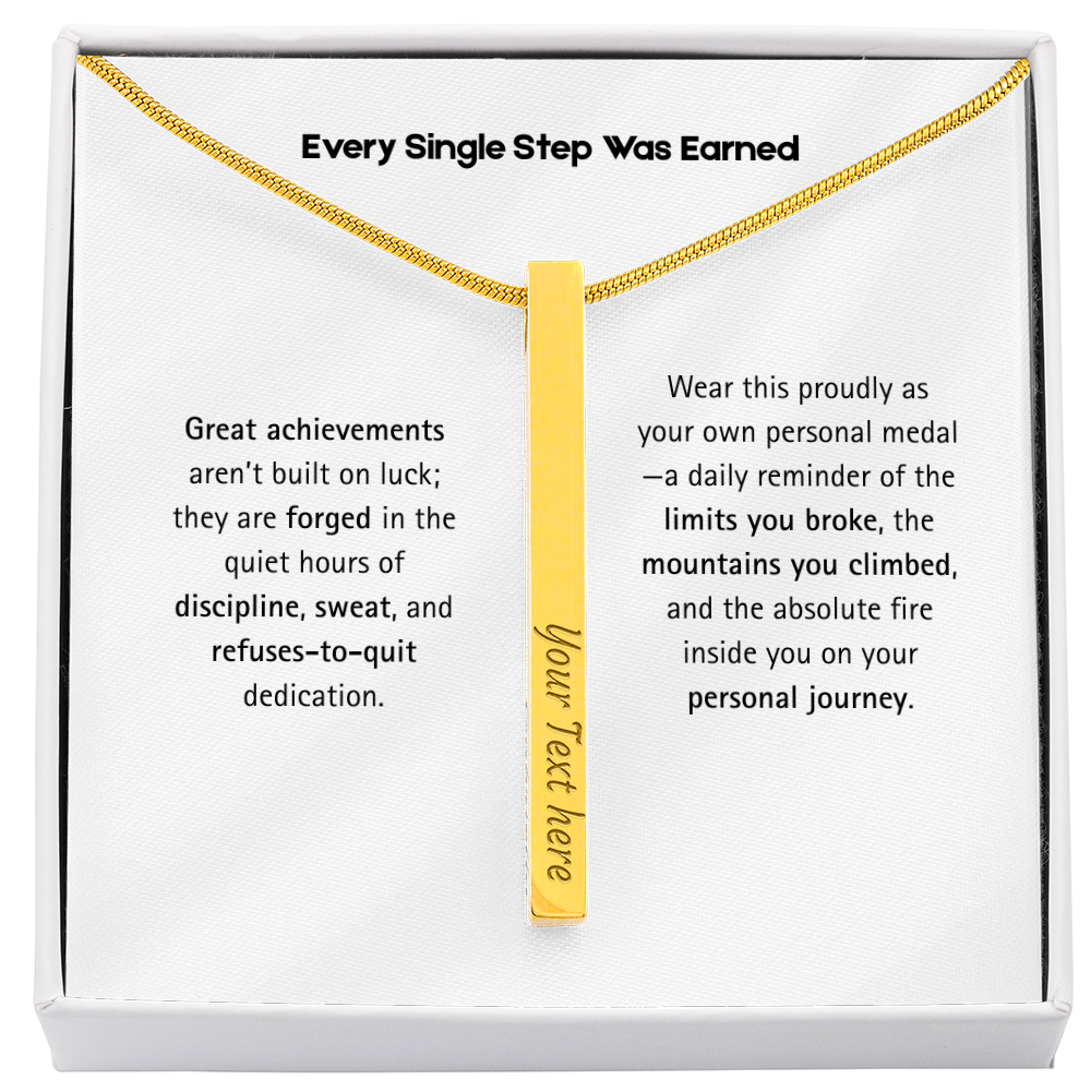 The "Goal Getter" Personalized 4-Sided Fitness Necklace