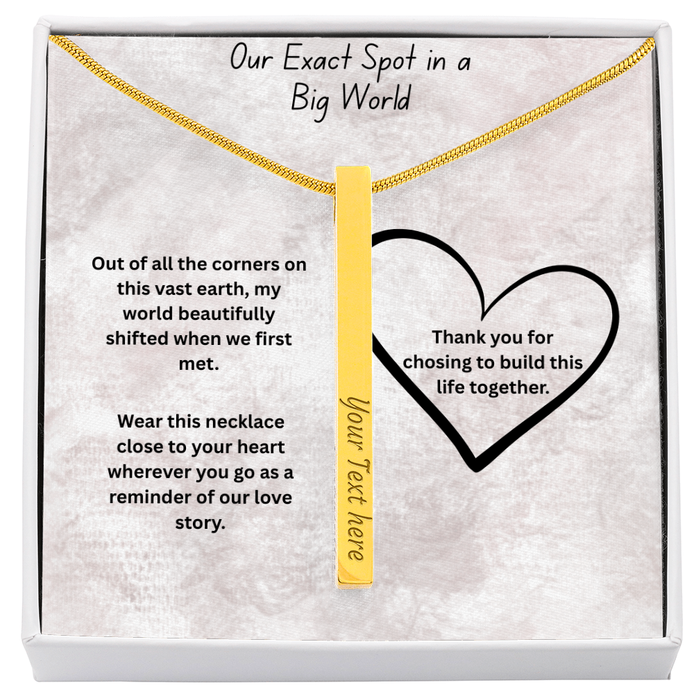 The "Love Coordinates" Custom 4-Sided GPS Location Necklace
