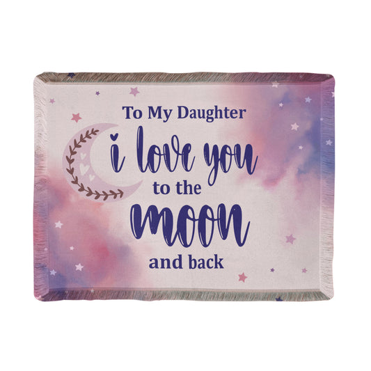 Daughter - I love you - Printed Woven Blanket