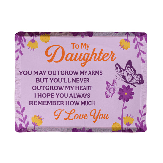 Daughter - You may out grow - Printed Woven Blanket