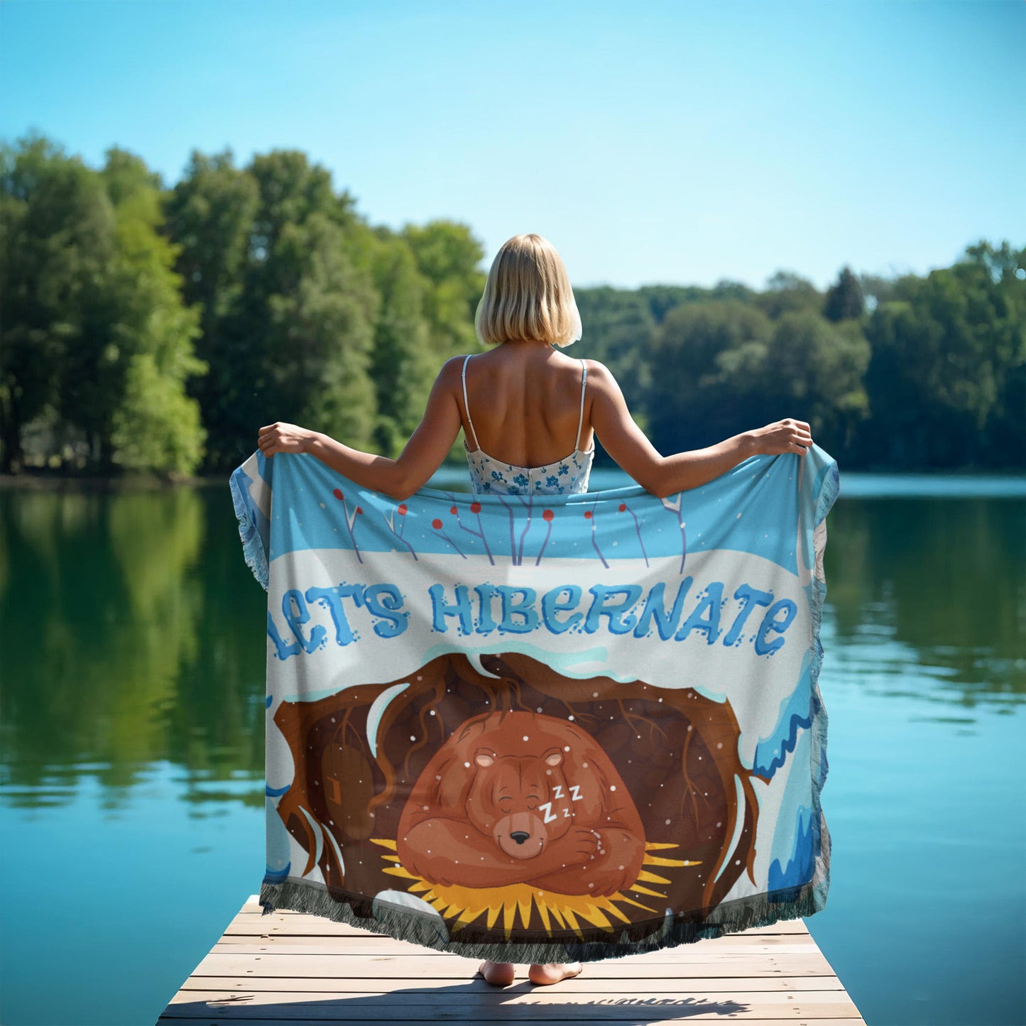 All - Lets Hibernate - Printed Woven Blanket