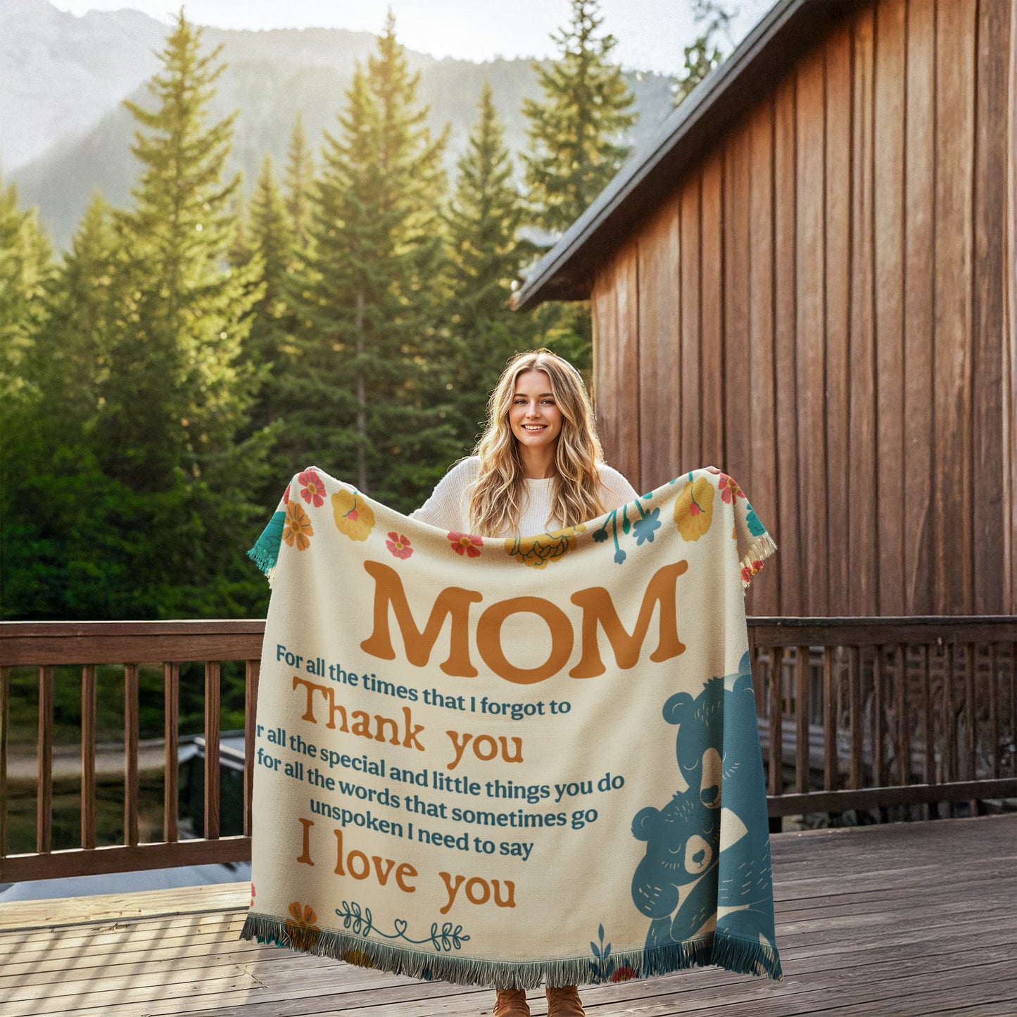 Mom - For all the times - Printed Woven Blanket