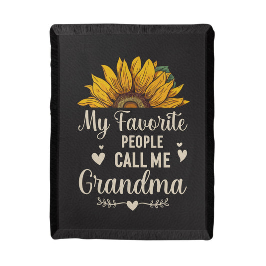 Grandma - My favorite people - Printed Woven Blanket