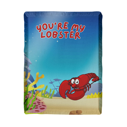 Love - You're my lobster - Printed Woven Blanket