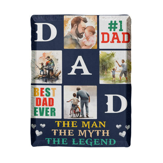 Dad - Best Dad ever - Printed Woven Blanket