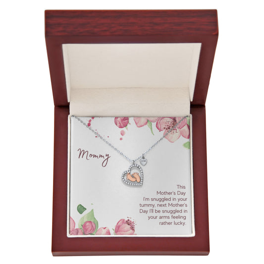 Mother's Day - This Mother's Day - Baby Feet Heart Necklace